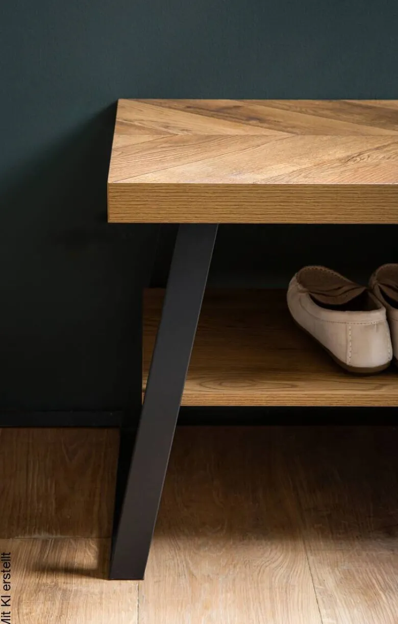 Schuhbank braun B/H/T: ca. 100x41x40 cm
