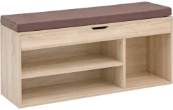Schuhbank Eiche Sonoma Nachbildung braun B/H/T: ca. 104x51x32 cm
