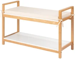 Schuhbank Finja weiß Bambus B/H/T: ca. 90x55x34 cm
