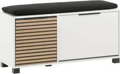 Schuhbank Loft weiß matt B/H/T: ca. 98,4x47,2x33,05 cm