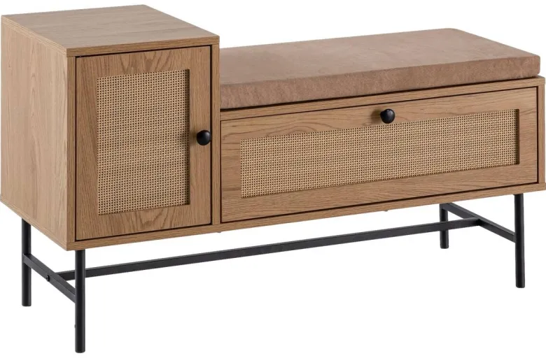Schuhbank natur Eiche Optik B/H/T: ca. 100x60x38 cm