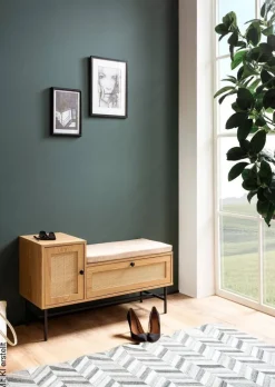 Schuhbank natur Eiche Optik B/H/T: ca. 100x60x38 cm
