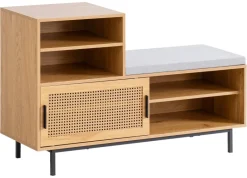 Schuhbank natur Eiche Optik B/H/T: ca. 120x75,5x40 cm