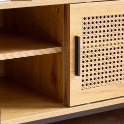 Schuhbank natur Eiche Optik B/H/T: ca. 120x75,5x40 cm