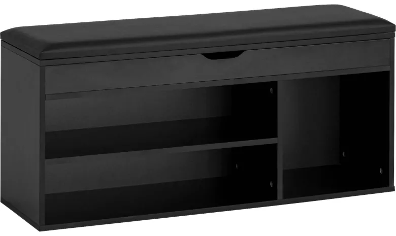 Schuhbank schwarz B/H/T: ca. 104x51x32 cm