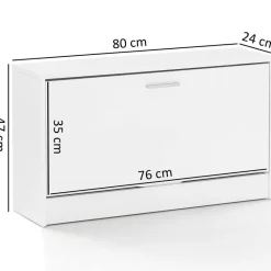 Schuhbank weiß B/H/T: ca. 80x47x24 cm