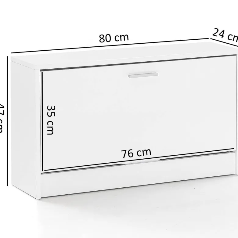 Schuhbank weiß B/H/T: ca. 80x47x24 cm