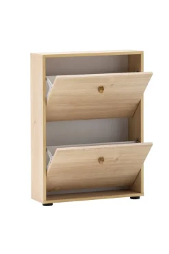 Schuhkipper Flora, 2er Eiche Nachbildung B/H/T: ca. 59,8x83,2x19,55 cm