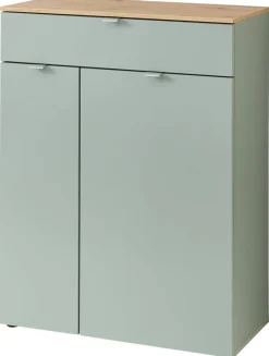 Schuhkommode Bari salbei Eiche Artisan Nachbildung B/H/T: ca. 78x103x38 cm