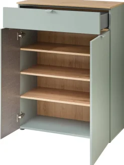 Schuhkommode Bari salbei Eiche Artisan Nachbildung B/H/T: ca. 78x103x38 cm