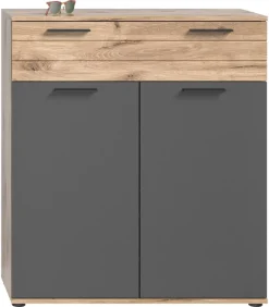Schuhkommode Mason Nox Oak Nachbildung dunkelgrau B/H/T: ca. 90x104x37 cm