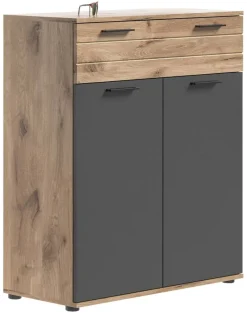 Schuhkommode Mason Nox Oak Nachbildung dunkelgrau B/H/T: ca. 90x104x37 cm