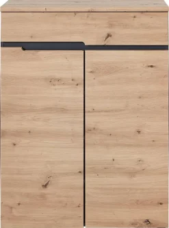 Schuhkommode Memphis Eiche Artisan Nachbildung Graphit B/H/T: ca. 80x107x38 cm