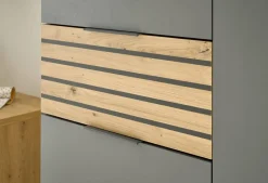Schuhkommode Milan Eiche Artisan Nachbildung grau B/H/T: ca. 85x105x38 cm