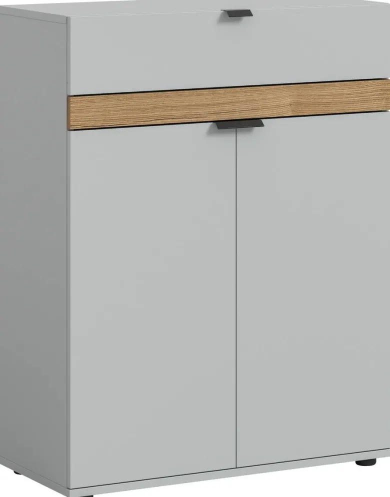 Schuhkommode Naro weiß Evoke Oak Nachbildung B/H/T: ca. 75x98x37 cm