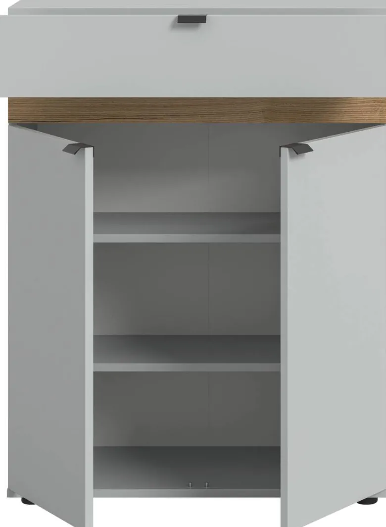 Schuhkommode Naro weiß Evoke Oak Nachbildung B/H/T: ca. 75x98x37 cm