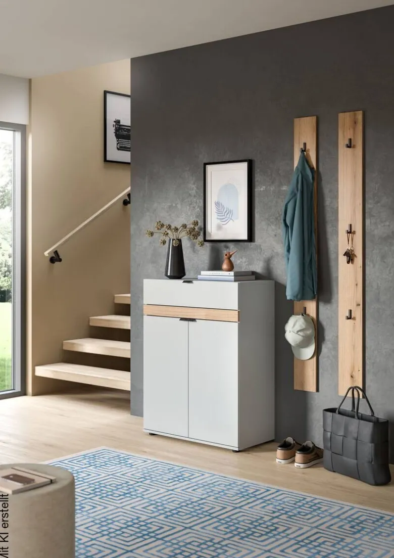 Schuhkommode Naro weiß Evoke Oak Nachbildung B/H/T: ca. 75x98x37 cm