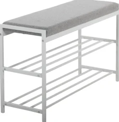 Schuhregal Janne weiß Metall B/H/T: ca. 90x50x30 cm