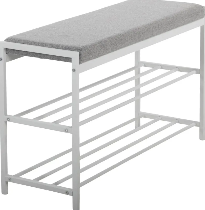Schuhregal Janne weiß Metall B/H/T: ca. 90x50x30 cm
