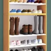 Schuhregal Lona buche Nachbildung weiß B/H/T: ca. 70x183x37 cm