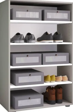 Schuhregal Lona grau weiß B/H/T: ca. 70x110x37 cm