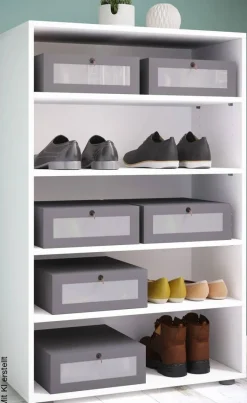 Schuhregal Lona weiß B/H/T: ca. 70x110x37 cm