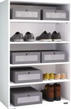 Schuhregal Lona weiß B/H/T: ca. 70x110x37 cm