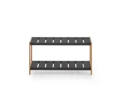 Schuhregal natur schwarz B/H/T: ca. 70x36x26 cm
