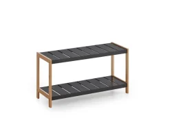 Schuhregal natur schwarz B/H/T: ca. 70x36x26 cm