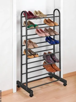 Schuhregal Schuhregal schwarz B/H/T: ca. 67x125,5x43 cm