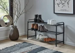 Schuhregal schwarz B/H/T: ca. 89x49x29 cm