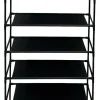 Schuhregal schwarz Metall B/H/L: ca. 60x104x28 cm