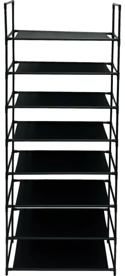 Schuhregal schwarz Metall B/H/L: ca. 60x104x28 cm