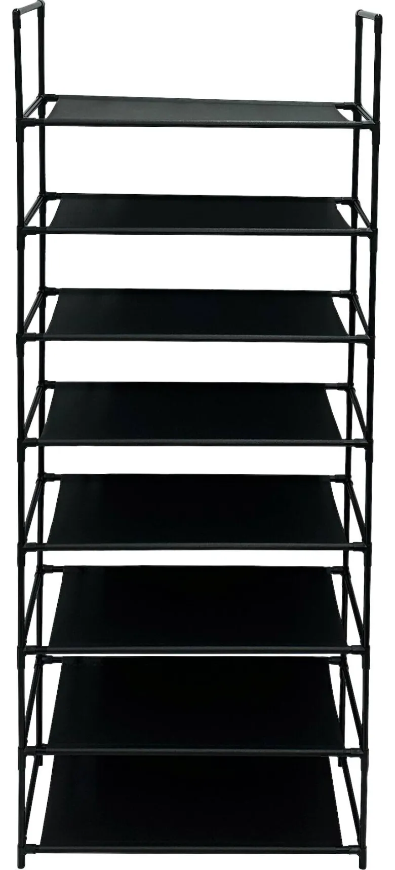 Schuhregal schwarz Metall B/H/L: ca. 60x104x28 cm