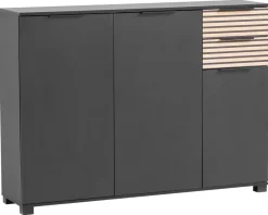 Schuhschrank Alexa schwarz matt B/H/T: ca. 141,9x105,5x35 cm