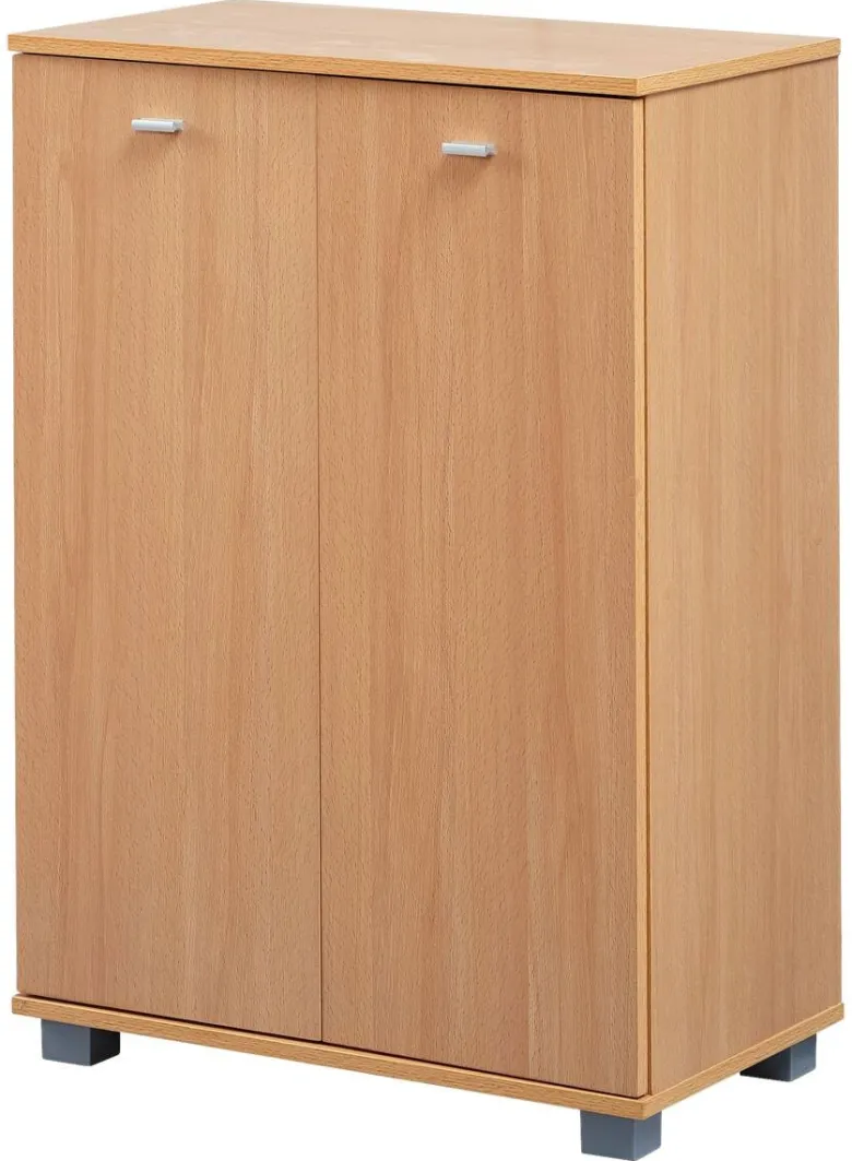 Schuhschrank buche Nachbildung silber B/H/T: ca. 60x90x35 cm