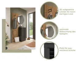 Schuhschrank Delton Basalt Nachbildung B/H/T: ca. 53x37x43 cm