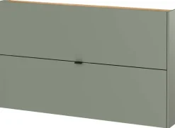 Schuhschrank 1392-629 Eiche Navarra Nachbildung grün B/H/T: ca. 140x85x19 cm