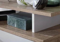 Schuhschrank Eiche Sonoma Nachbildung weiß B/H/T: ca. 80x95x24 cm