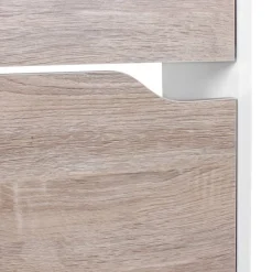 Schuhschrank Eiche Sonoma Nachbildung weiß B/H/T: ca. 60x150x24 cm
