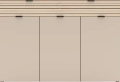 Schuhschrank Ina Kaschmirgrau Eiche Natura Nachbildung B/H/T: ca. 150x102x38 cm