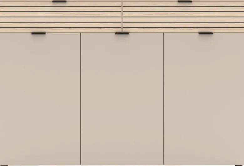 Schuhschrank Ina Kaschmirgrau Eiche Natura Nachbildung B/H/T: ca. 150x102x38 cm