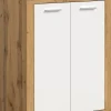 Schuhschrank JAM Eiche Wotan Nachbildung weiß B/H/T: ca. 80x95x35 cm