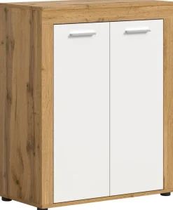 Schuhschrank JAM Eiche Wotan Nachbildung weiß B/H/T: ca. 80x95x35 cm