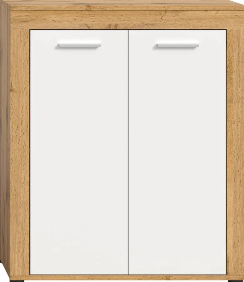 Schuhschrank JAM Eiche Wotan Nachbildung weiß B/H/T: ca. 80x95x35 cm