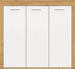 Schuhschrank JAM Eiche Wotan Nachbildung weiß B/H/T: ca. 120x108x37 cm