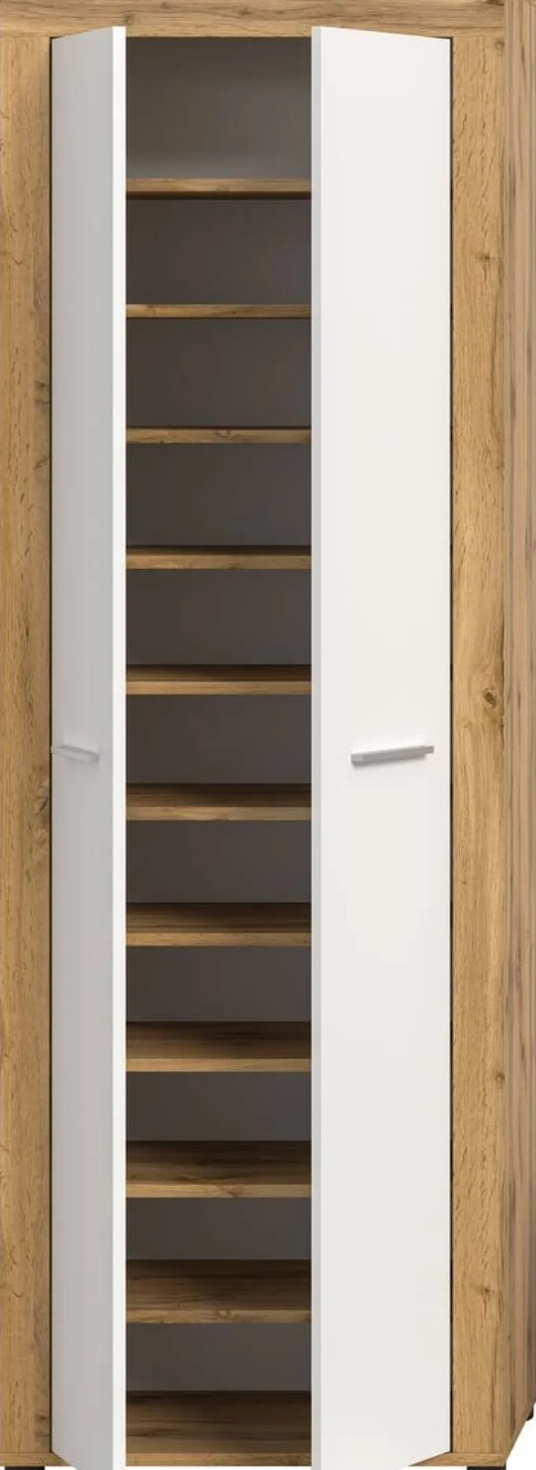 Schuhschrank JAM Eiche Wotan Nachbildung weiß B/H/T: ca. 64x191x35 cm