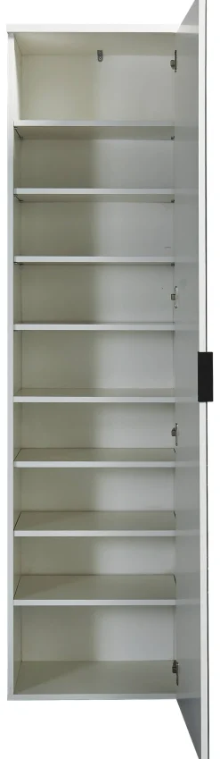 Schuhschrank Lincoln weiß glänzend B/H/T: ca. 50x190x35 cm