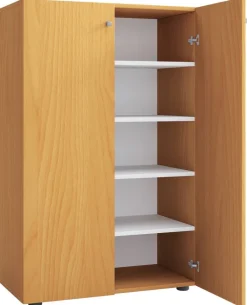 Schuhschrank Lona buche Nachbildung weiß B/H/T: ca. 70x110x39 cm