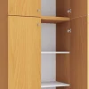 Schuhschrank Lona buche weiß B/H/T: ca. 200x70x39 cm